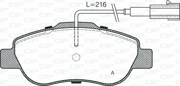 Open Parts BPA1100.02 - Тормозные колодки, дисковые, комплект www.autospares.lv