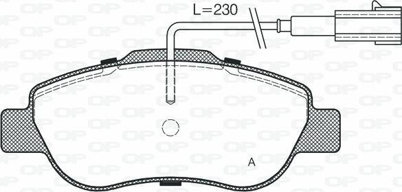 Open Parts BPA1100.12 - Тормозные колодки, дисковые, комплект www.autospares.lv