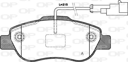 Open Parts BPA1100.21 - Тормозные колодки, дисковые, комплект www.autospares.lv