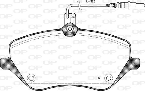 Open Parts BPA1101.04 - Тормозные колодки, дисковые, комплект www.autospares.lv