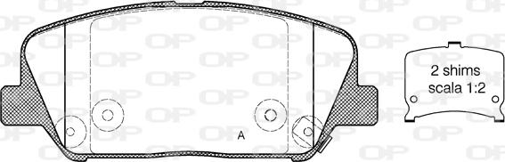 Open Parts BPA1398.12 - Bremžu uzliku kompl., Disku bremzes autospares.lv