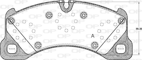 Open Parts BPA1345.00 - Bremžu uzliku kompl., Disku bremzes www.autospares.lv