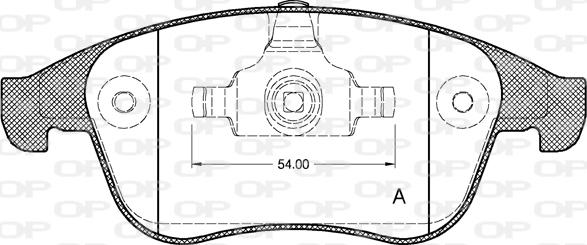 Open Parts BPA1350.10 - Bremžu uzliku kompl., Disku bremzes autospares.lv