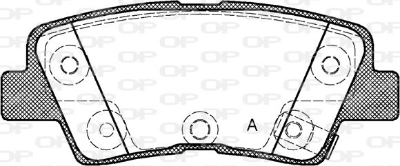 Open Parts BPA1362.42 - Тормозные колодки, дисковые, комплект www.autospares.lv