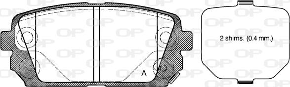 Open Parts BPA1303.02 - Bremžu uzliku kompl., Disku bremzes autospares.lv