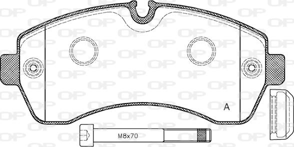 Open Parts BPA1243.00 - Bremžu uzliku kompl., Disku bremzes autospares.lv