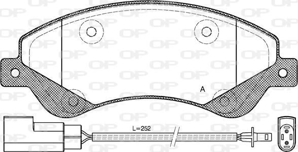 Open Parts BPA1251.02 - Bremžu uzliku kompl., Disku bremzes www.autospares.lv