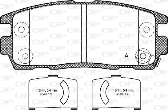 Open Parts BPA1260.12 - Bremžu uzliku kompl., Disku bremzes autospares.lv