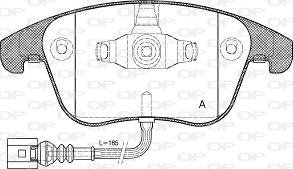 Open Parts BPA1219.21 - Тормозные колодки, дисковые, комплект www.autospares.lv