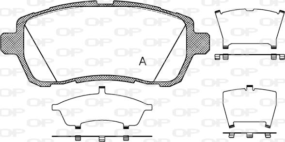 Open Parts BPA1281.10 - Bremžu uzliku kompl., Disku bremzes autospares.lv