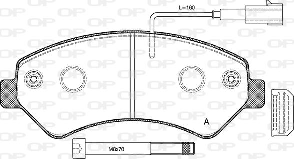 Open Parts BPA1275.01 - Bremžu uzliku kompl., Disku bremzes autospares.lv