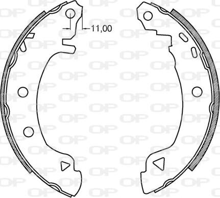 Open Parts BSA2099.00 - Bremžu loku komplekts www.autospares.lv