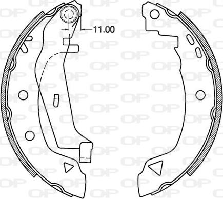 Open Parts BSA2098.00 - Bremžu loku komplekts www.autospares.lv