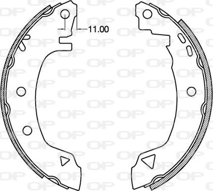 Open Parts BSA2097.00 - Bremžu loku komplekts www.autospares.lv