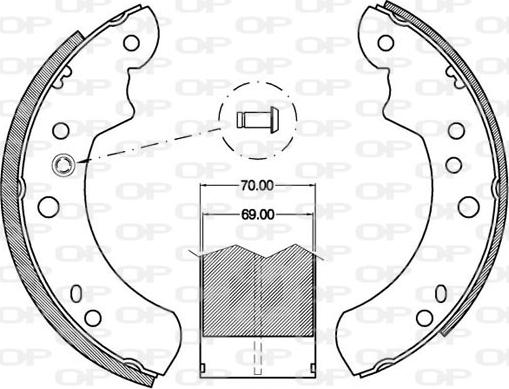 Open Parts BSA2051.00 - Bremžu loku komplekts autospares.lv