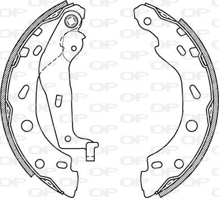 Open Parts BSA2000.00 - Комплект тормозных колодок, барабанные www.autospares.lv