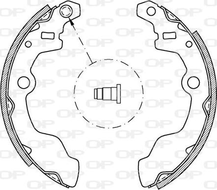 Open Parts BSA2018.00 - Комплект тормозных колодок, барабанные www.autospares.lv