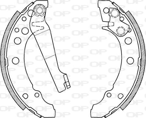 Open Parts BSA2013.00 - Brake Shoe Set www.autospares.lv