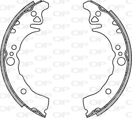 Open Parts BSA2084.00 - Bremžu loku komplekts www.autospares.lv