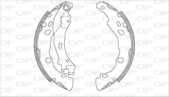 Open Parts BSA2080.00 - Brake Shoe Set www.autospares.lv