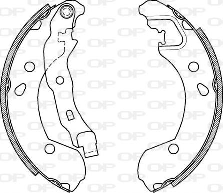 Open Parts BSA2087.00 - Bremžu loku komplekts www.autospares.lv