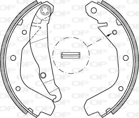 Open Parts BSA2038.00 - Bremžu loku komplekts autospares.lv