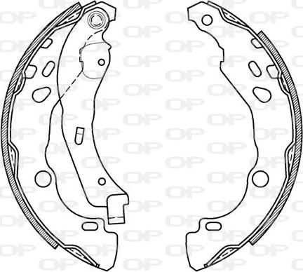 Open Parts BSA2079.00 - Brake Shoe Set www.autospares.lv