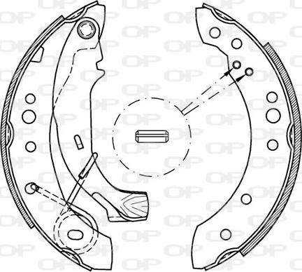 Open Parts BSA2077.00 - Brake Shoe Set www.autospares.lv