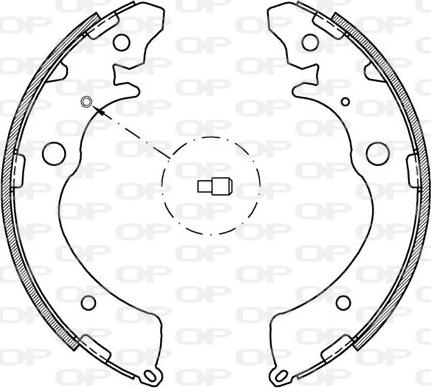 Open Parts BSA2143.00 - Комплект тормозных колодок, барабанные www.autospares.lv