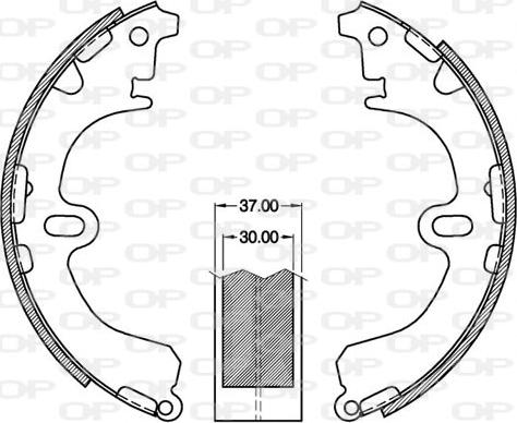 Open Parts BSA2142.00 - Bremžu loku komplekts www.autospares.lv