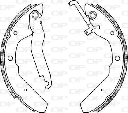 Open Parts BSA2154.00 - Bremžu loku komplekts www.autospares.lv