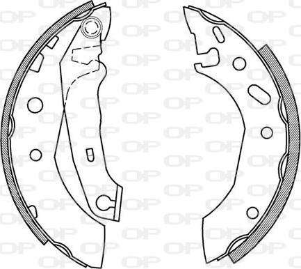 Open Parts BSA2167.00 - Bremžu loku komplekts autospares.lv