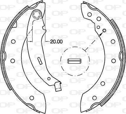 Open Parts BSA2111.00 - Brake Shoe Set www.autospares.lv