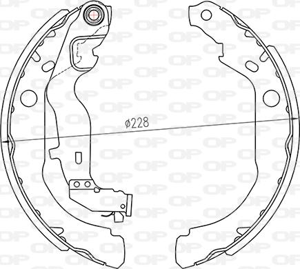 Open Parts BSA2264.00 - Bremžu loku komplekts autospares.lv