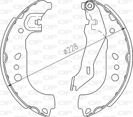 Open Parts BSA2265.00 - Bremžu loku komplekts autospares.lv