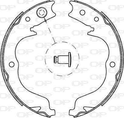 Open Parts BSA2219.00 - Комплект тормозных колодок, барабанные www.autospares.lv