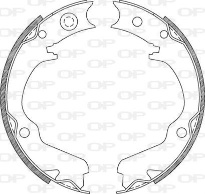 Open Parts BSA2210.00 - Комплект тормозных колодок, барабанные www.autospares.lv