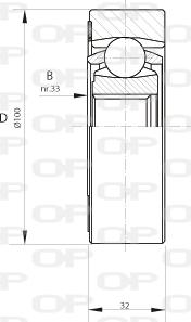 Open Parts CVJ5408.20 - Šarnīru komplekts, Piedziņas vārpsta autospares.lv