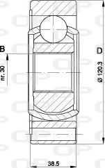 Open Parts CVJ5428.20 - Šarnīru komplekts, Piedziņas vārpsta autospares.lv