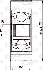 Open Parts CVJ5422.20 - Шарнирный комплект, ШРУС, приводной вал www.autospares.lv