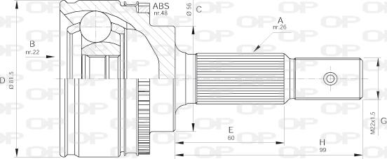 Open Parts CVJ5587.10 - Šarnīru komplekts, Piedziņas vārpsta autospares.lv