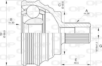 Open Parts CVJ5535.10 - Joint Kit, drive shaft www.autospares.lv