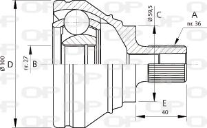 Open Parts CVJ5699.10 - Šarnīru komplekts, Piedziņas vārpsta www.autospares.lv