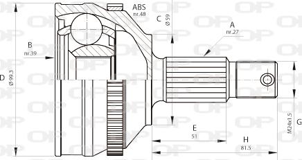 Open Parts CVJ5646.10 - Joint Kit, drive shaft www.autospares.lv