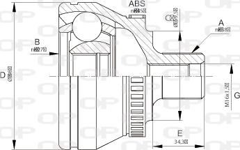 Open Parts CVJ5666.10 - Шарнирный комплект, ШРУС, приводной вал www.autospares.lv