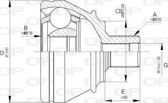 Open Parts CVJ5667.10 - Шарнирный комплект, ШРУС, приводной вал www.autospares.lv