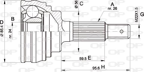 Open Parts CVJ5067.10 - Šarnīru komplekts, Piedziņas vārpsta autospares.lv