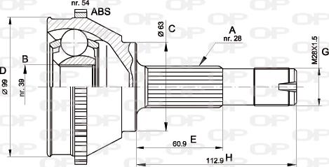 Open Parts CVJ5118.10 - Šarnīru komplekts, Piedziņas vārpsta autospares.lv