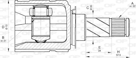 Open Parts CVJ5823.20 - Šarnīru komplekts, Piedziņas vārpsta autospares.lv