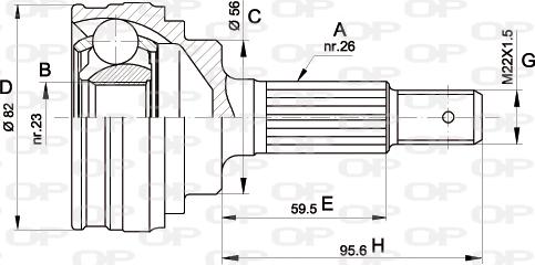 Open Parts CVJ5336.10 - Šarnīru komplekts, Piedziņas vārpsta autospares.lv